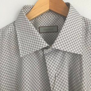 CANALI Geometric Print Dress Shirt